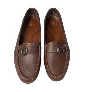 SAS Women Jewel Brown Leather Tripad Comfort Loafers J71513 Made in USA Size 11